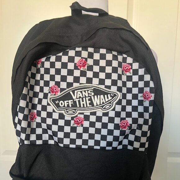 VANS Off the Wall Black White Checkered Backpack - Picture 3 of 10